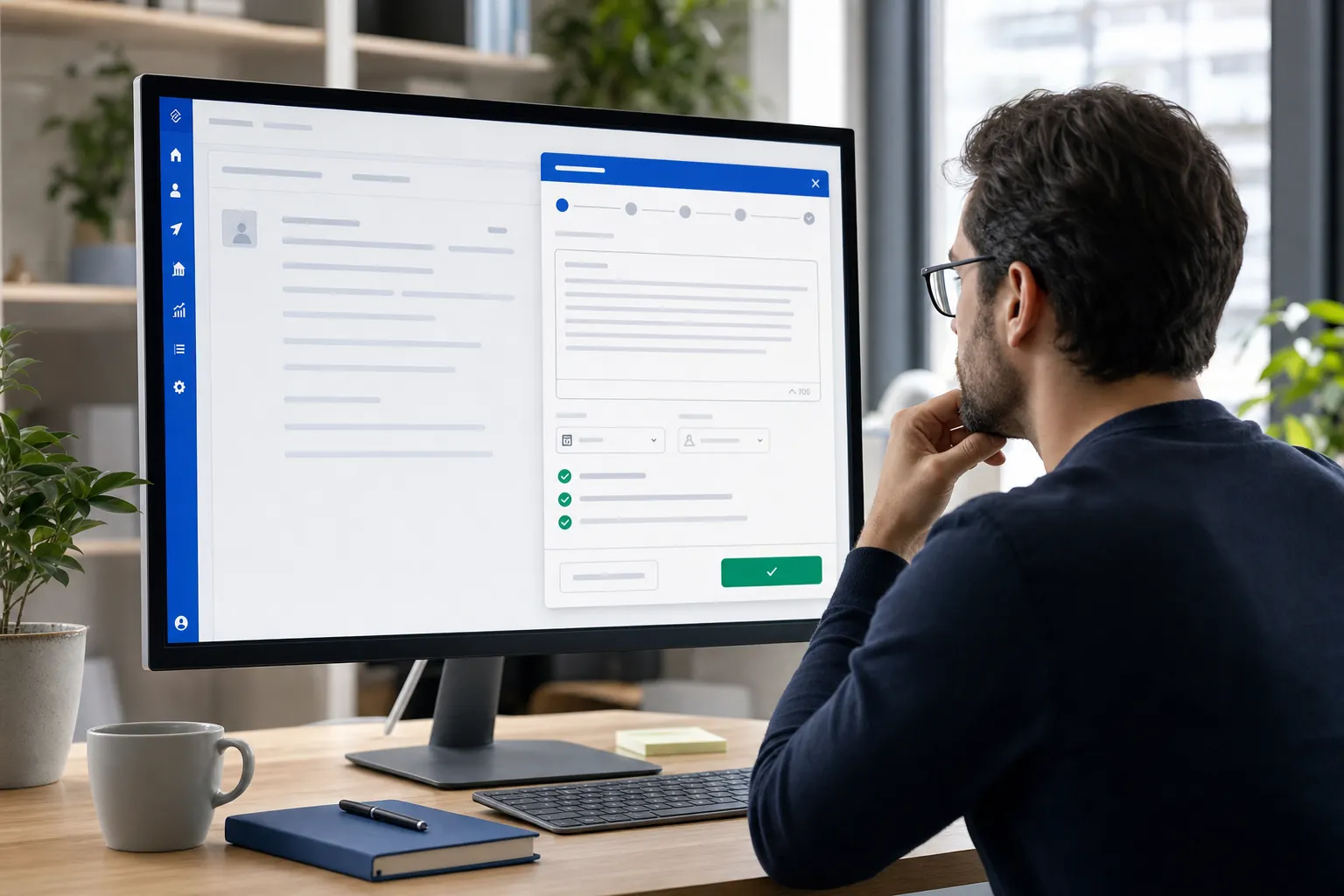 Founder reviewing an assist-only outreach draft in a browser side panel before sending